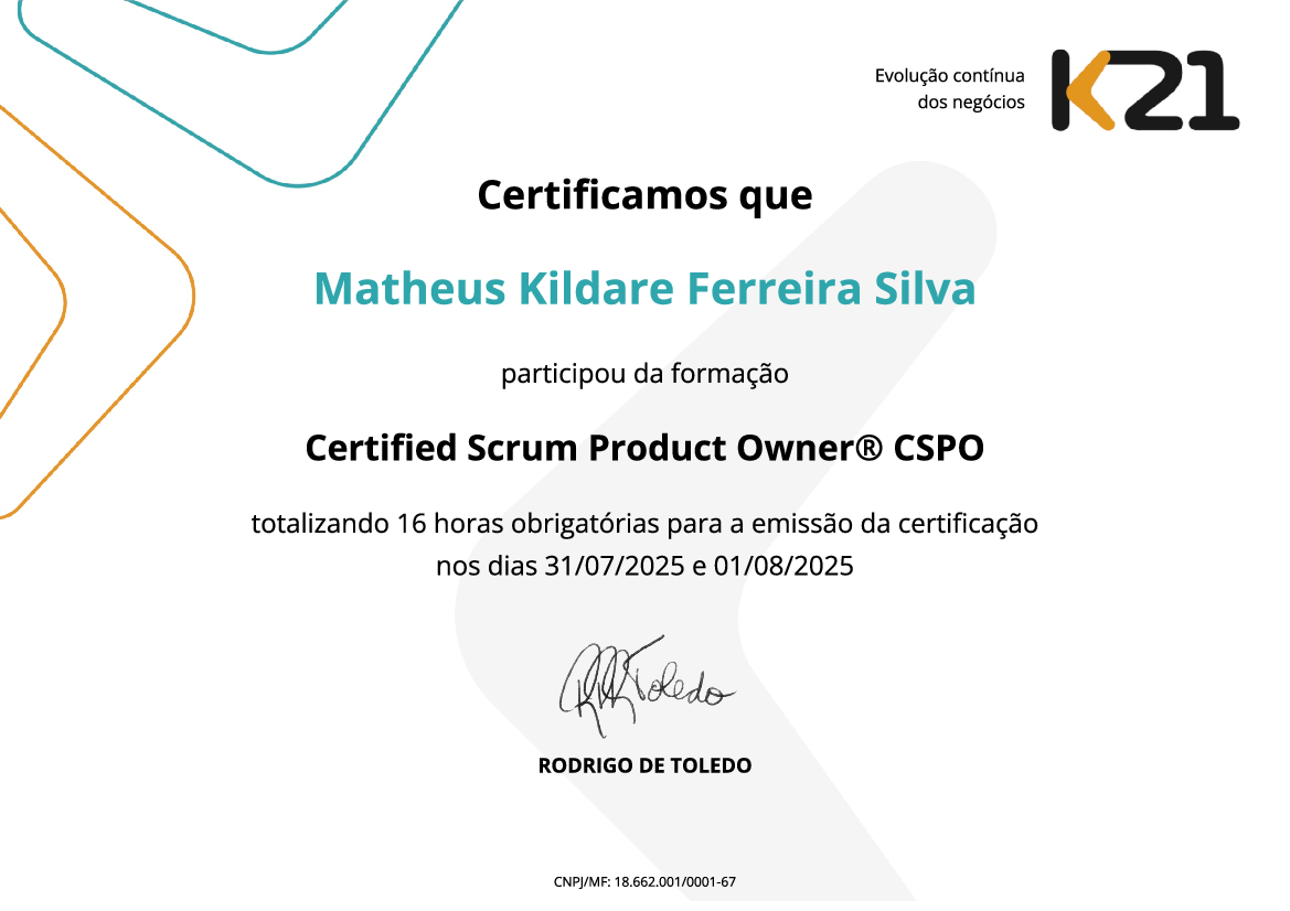 Certificado K21